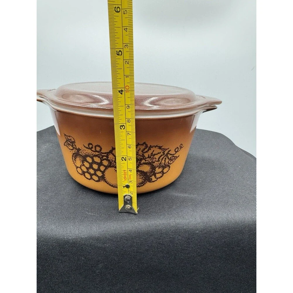 Pyrex Corning Ware Old Orchard 1 Quart Lidded Casserole Dish 473